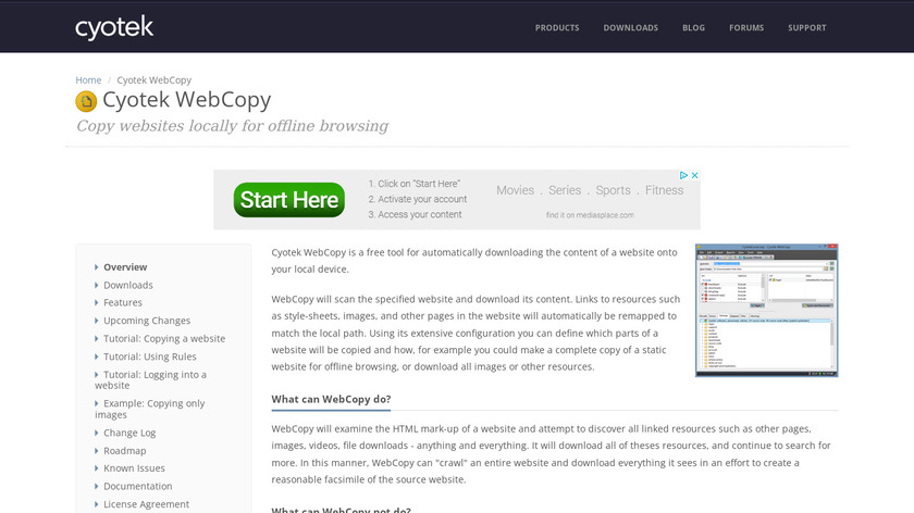 WebCopy Landing Page