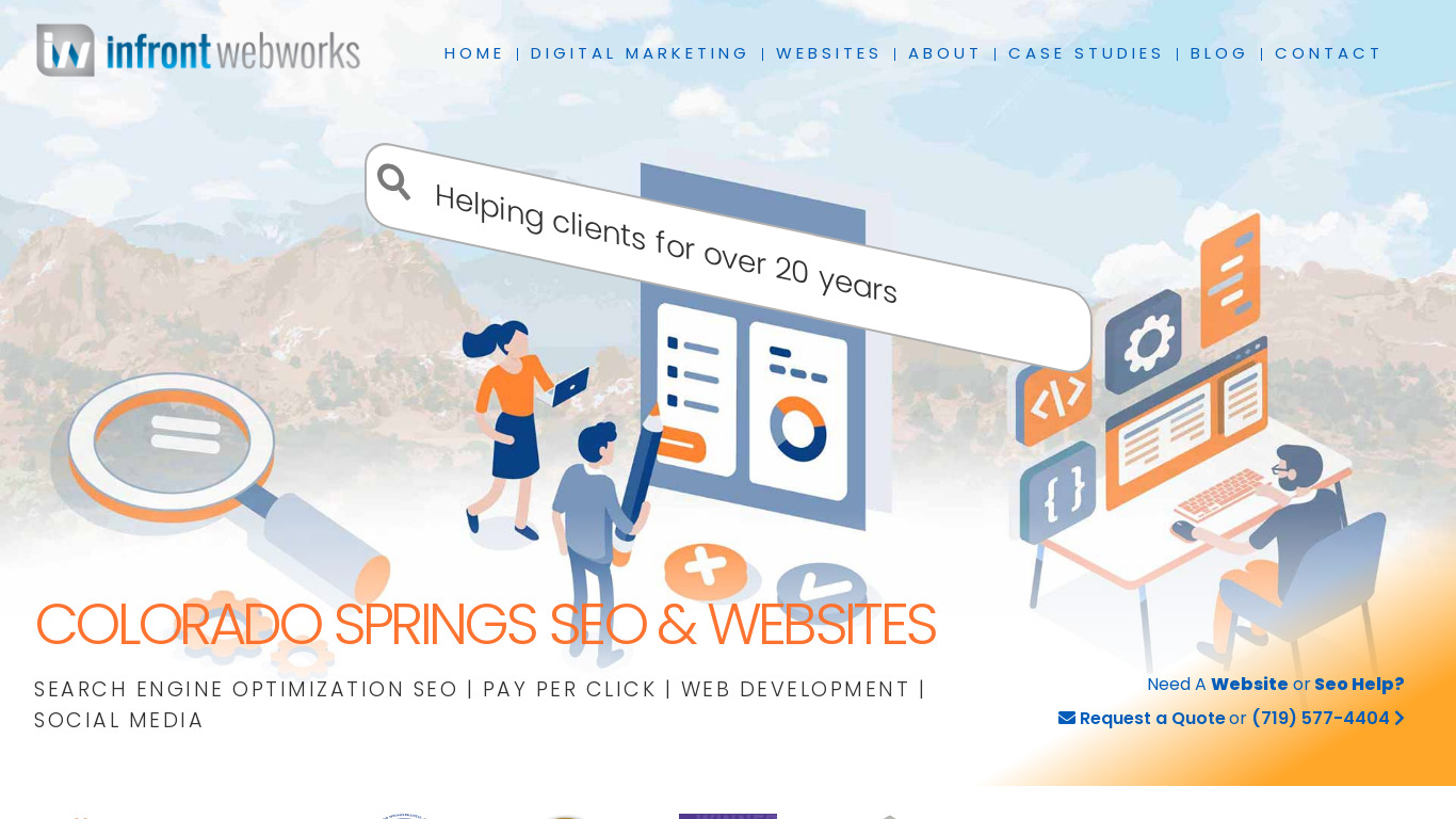 Infront Webworks Landing page