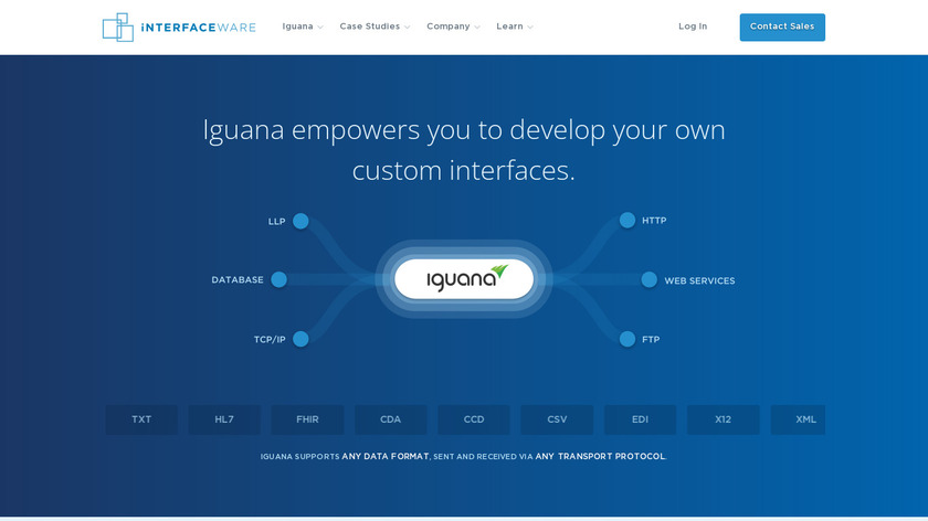 Iguana Integration Engine Landing Page