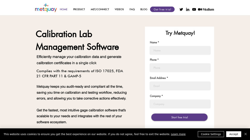 Metquay Landing Page