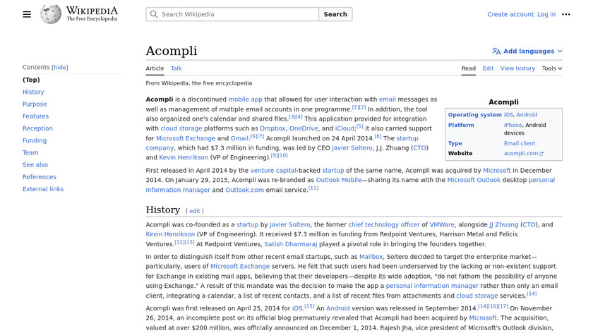 Acompli Landing Page
