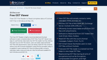 BitRecover OST Viewer Freeware Software image