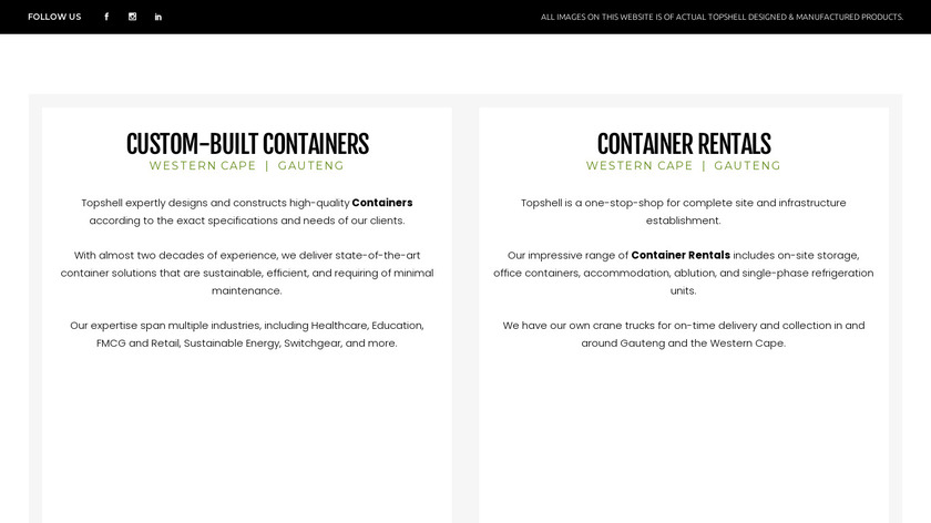 TopShell Landing Page