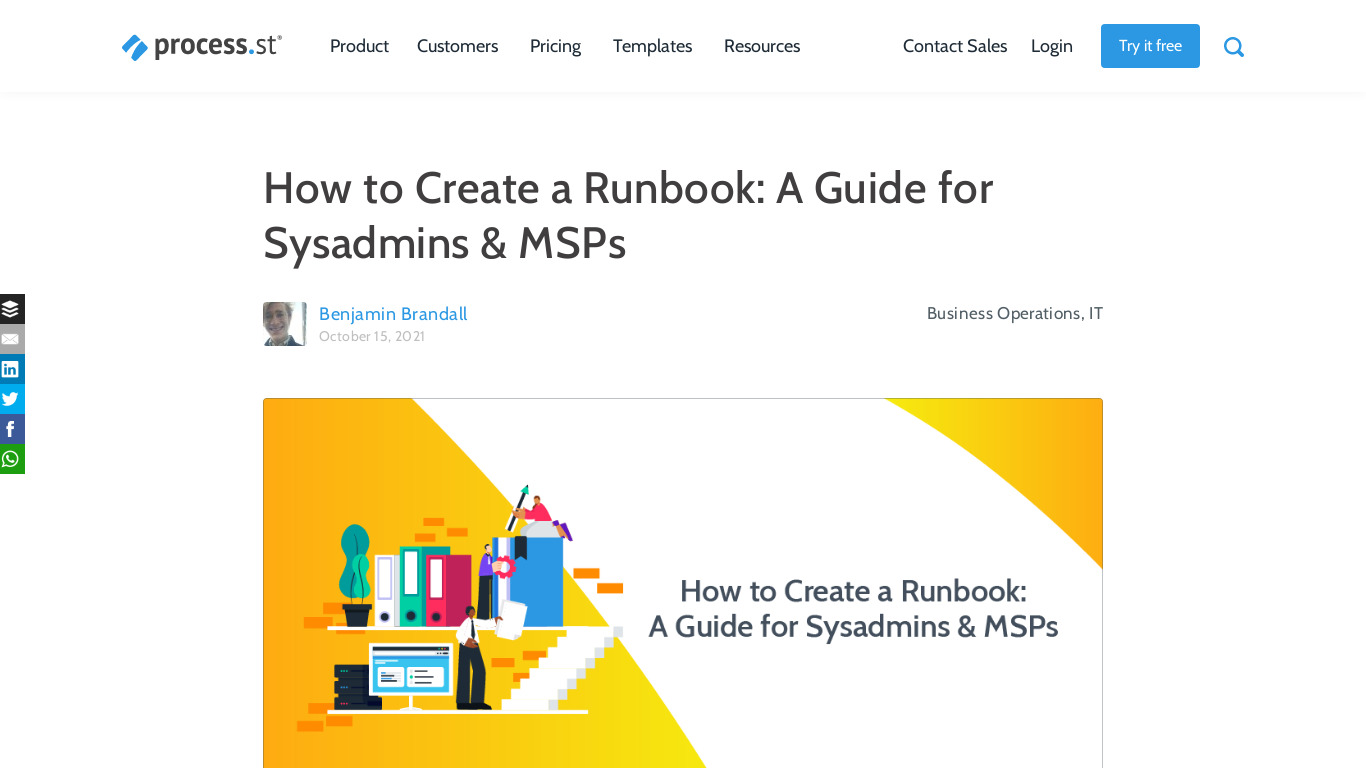Runbook Landing page