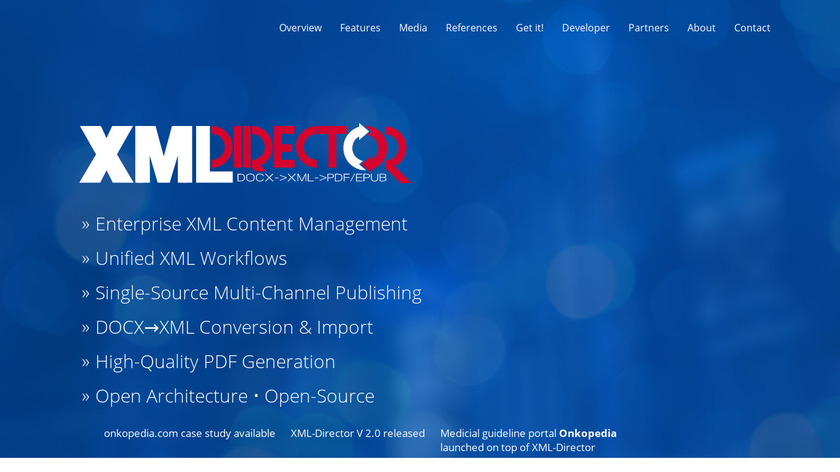 XML-Director Landing Page