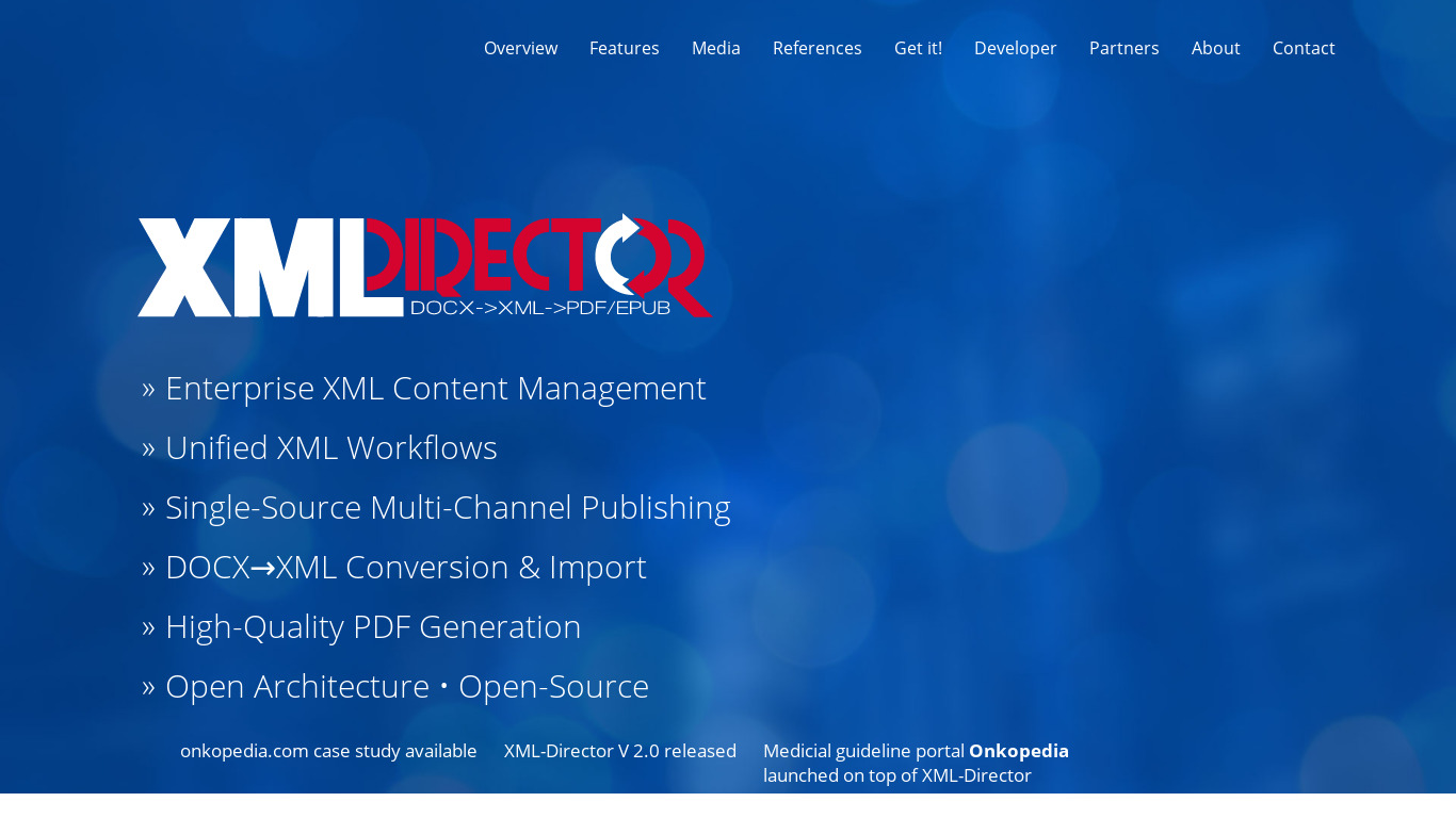 XML-Director Landing page