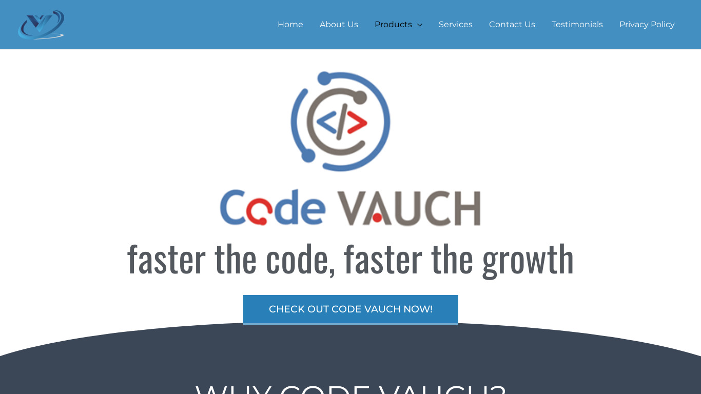 Code VAUCH Landing page