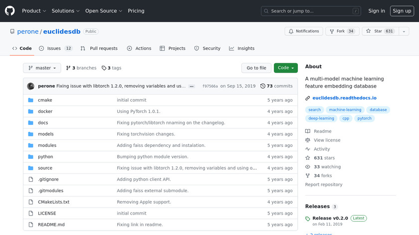 EuclidesDB Landing Page