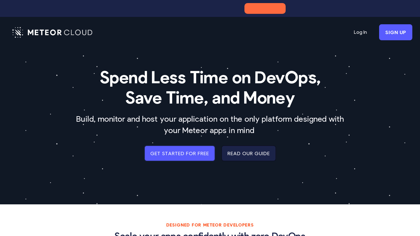 Meteor Galaxy Landing page