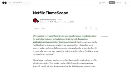 Netflix FlameScope image