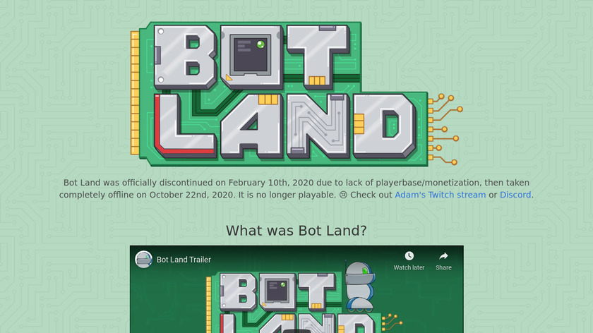 Bot Land Landing Page