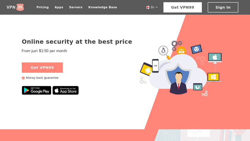 vpn99 Landing Page
