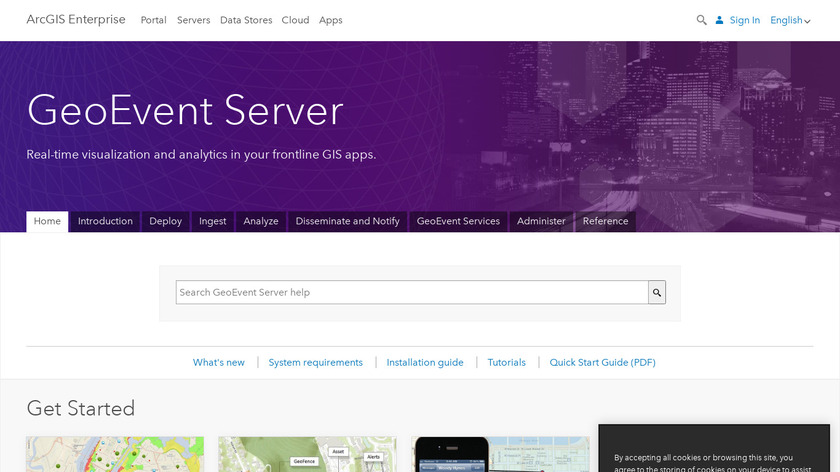 ArcGIS GeoEvent Server Landing Page