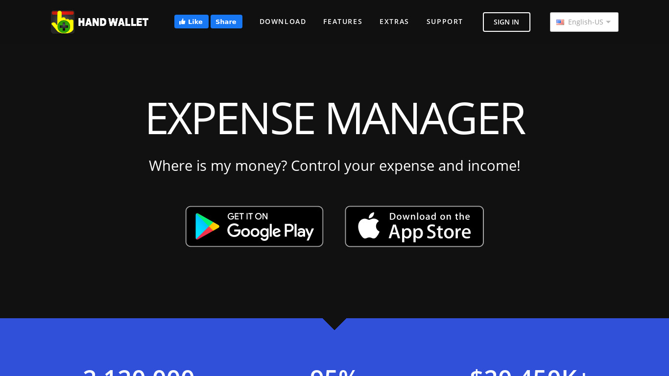 Expense Management Landing page