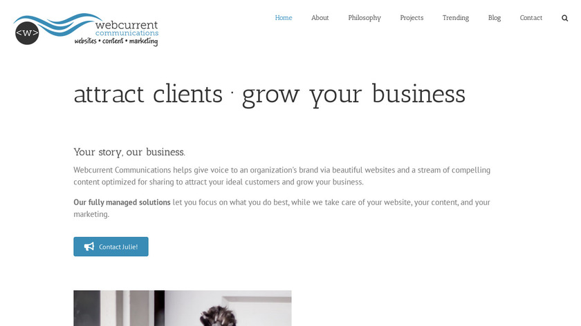 Webcurrent Communications Landing Page