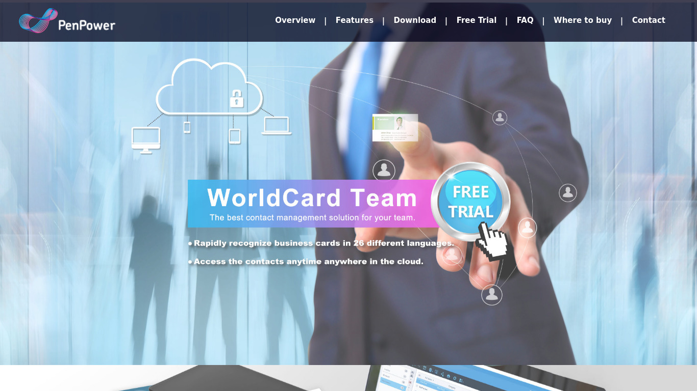 WorldCard Team Landing page
