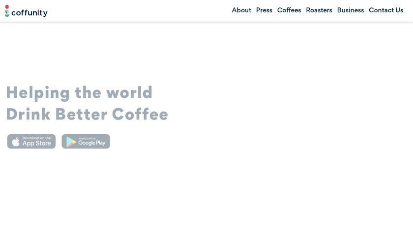 Coffunity App Landing Page