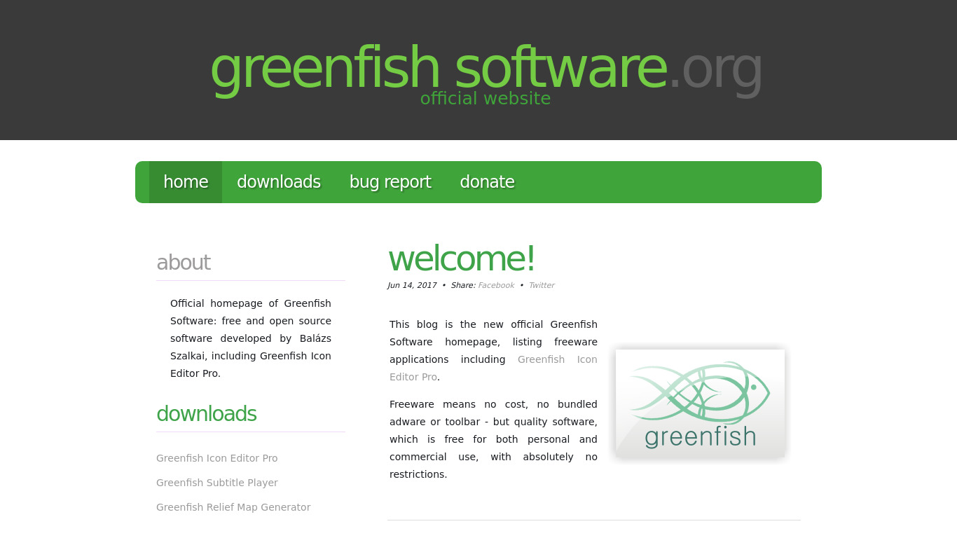 Greenfish icon editor Landing page