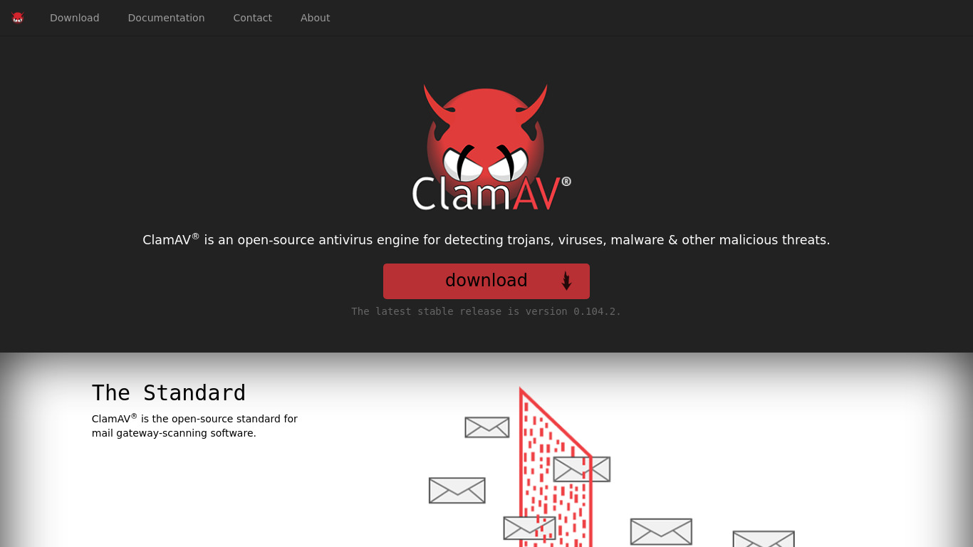ClamAV Landing page