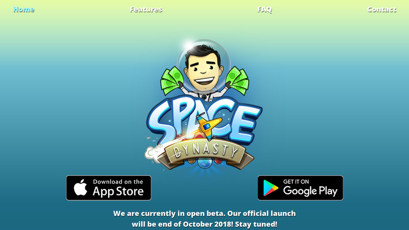 Idle Space Dynasty Landing Page