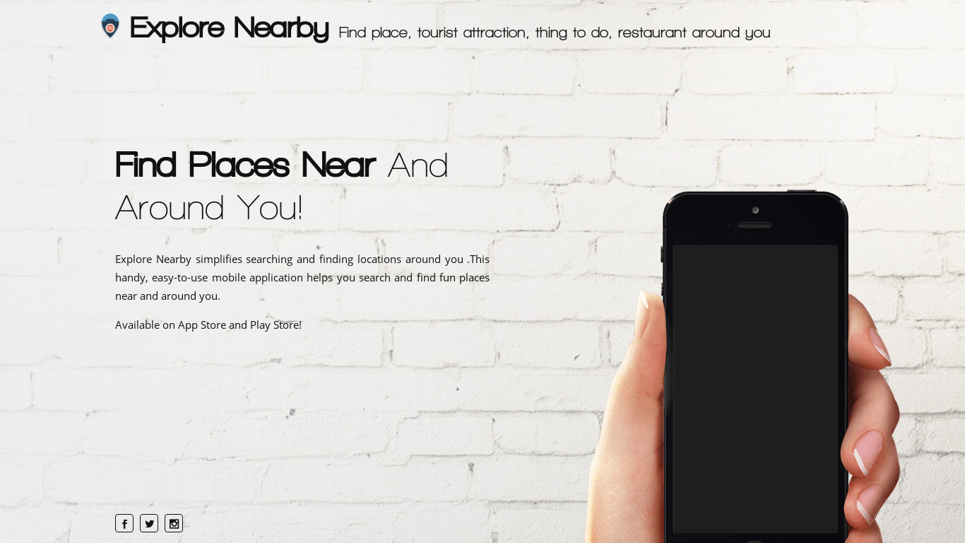 Explore-Nearby Landing page