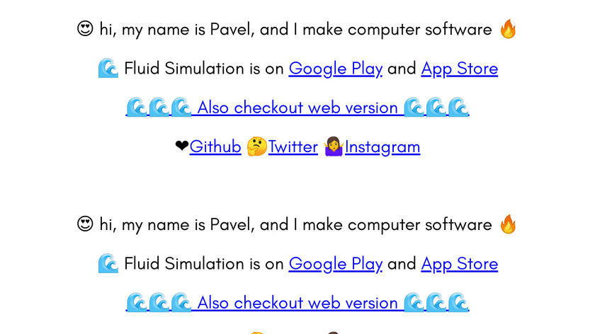 Fluid Simulation Landing Page