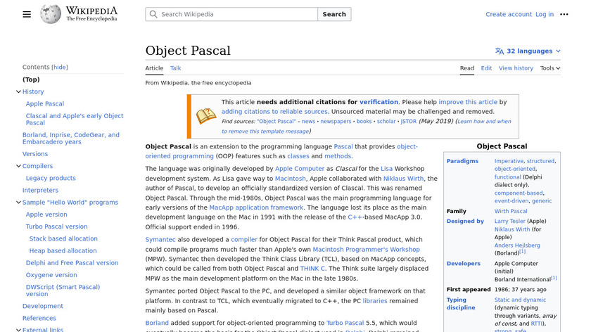 Object Pascal Landing Page