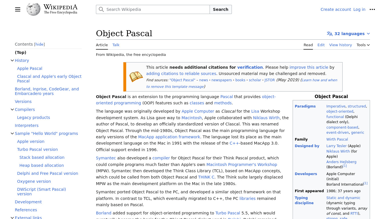 Object Pascal Landing page