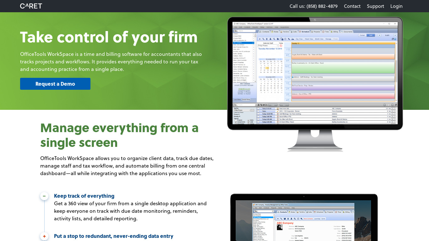 OfficeTools WorkSpace Landing page