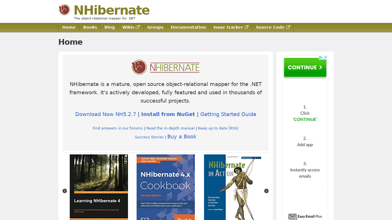 NHibernate Landing page