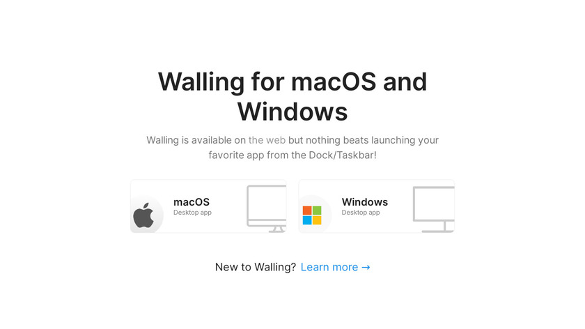 Walling for Windows Landing Page