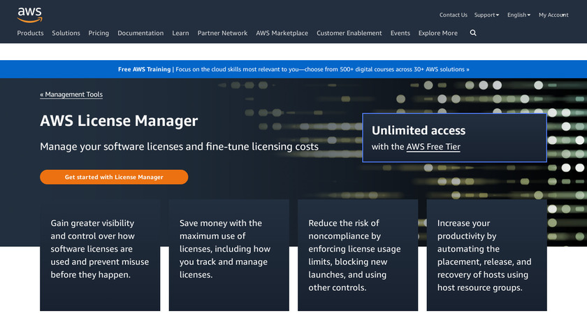 AWS License Manager Landing Page