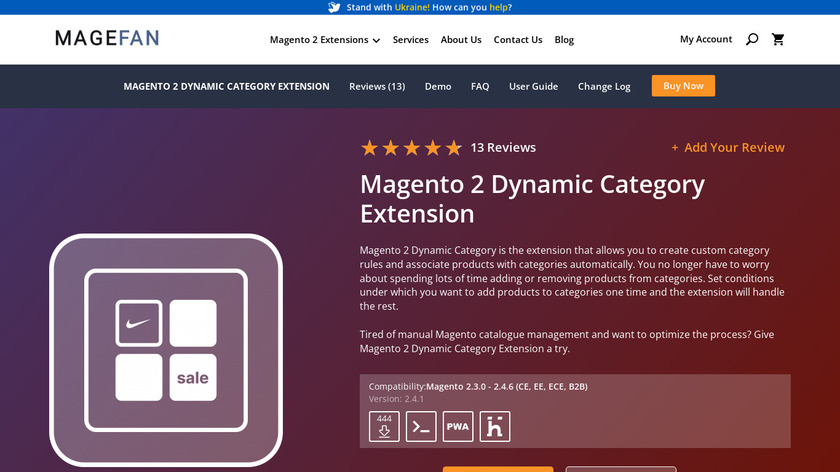Magento 2 Dynamic Categories Extension Landing Page