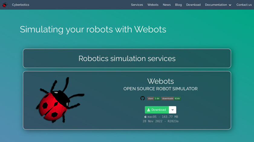 Webots Landing Page