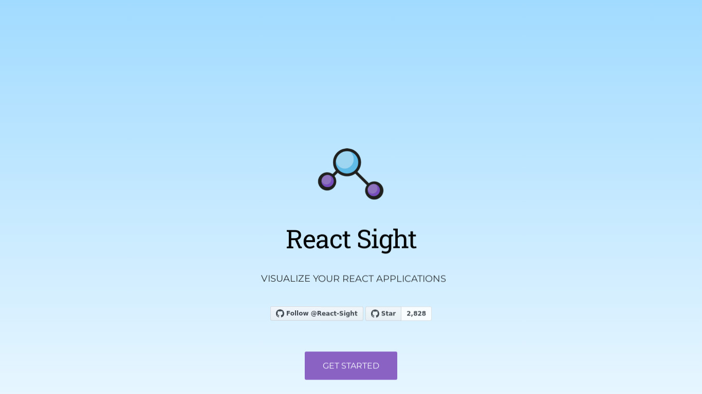 React Sight Landing page