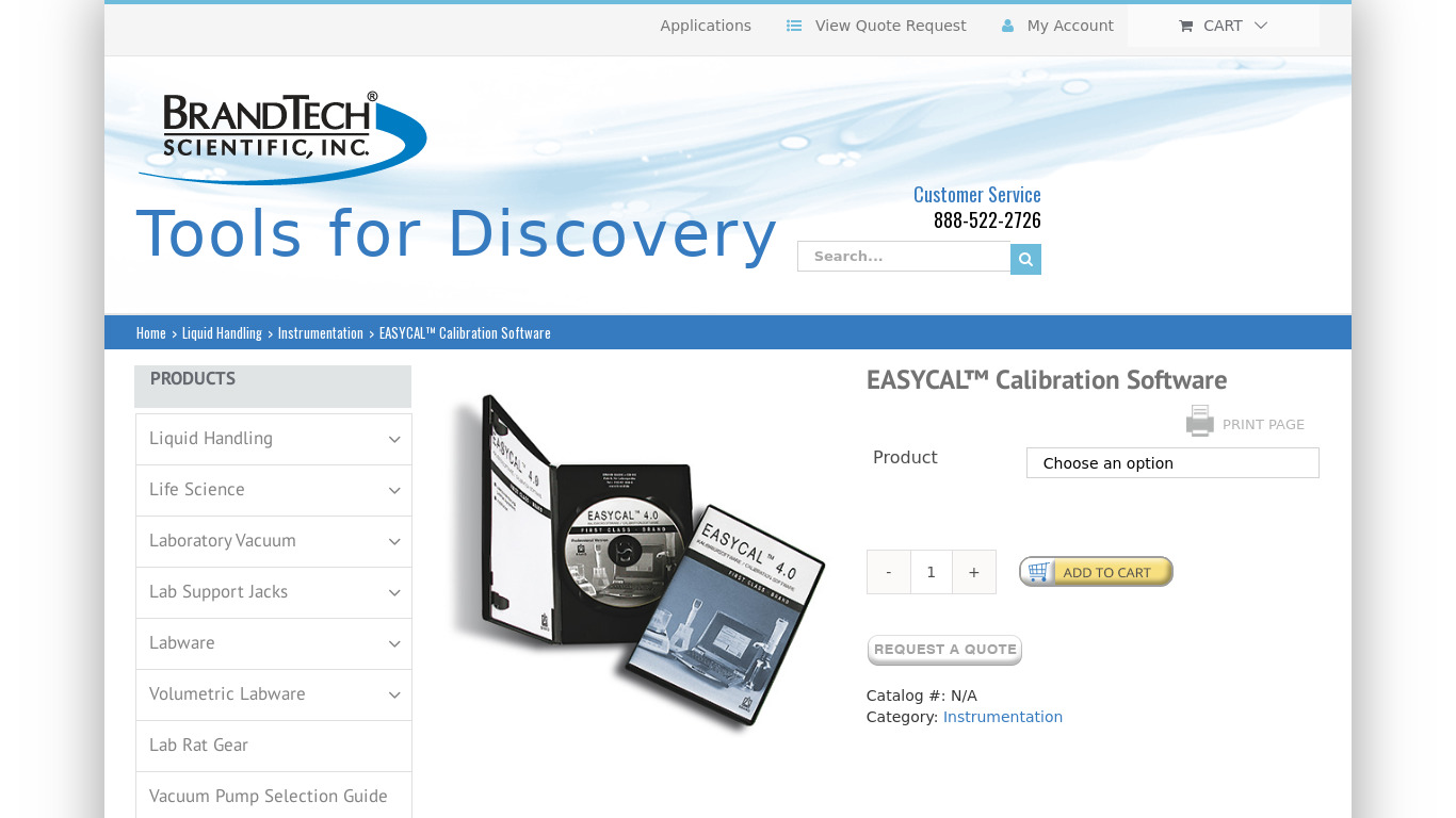 brandtech.com EasyCal Landing page