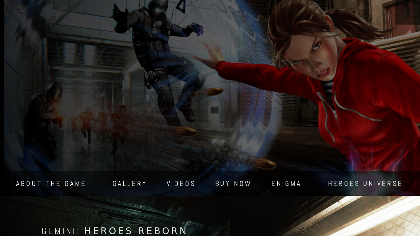 Gemini: Heroes Reborn Landing page