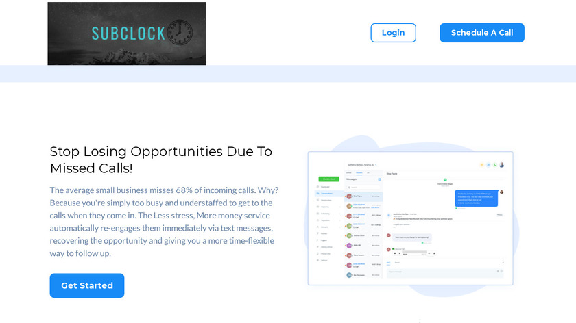 SubClock Landing Page