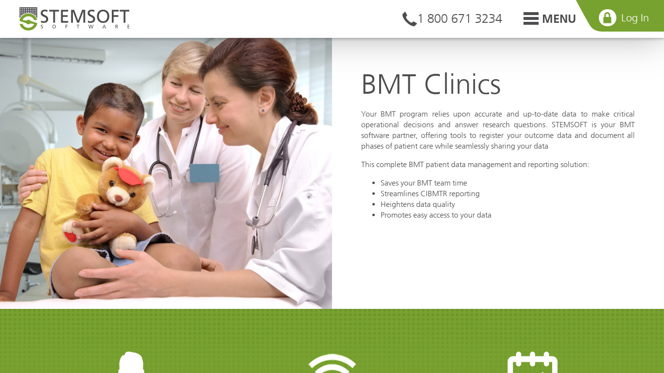 STEMSOFT BMT Clinics Landing page