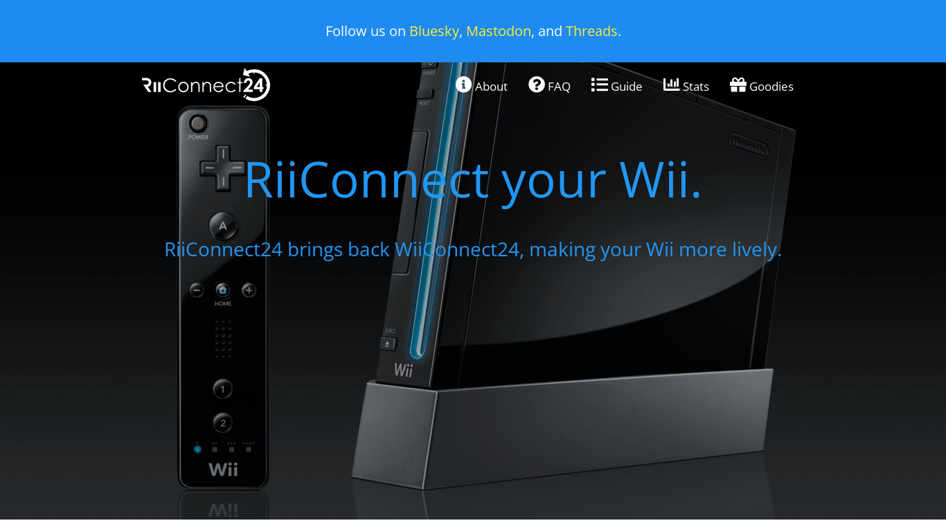 RiiConnect24 Landing page