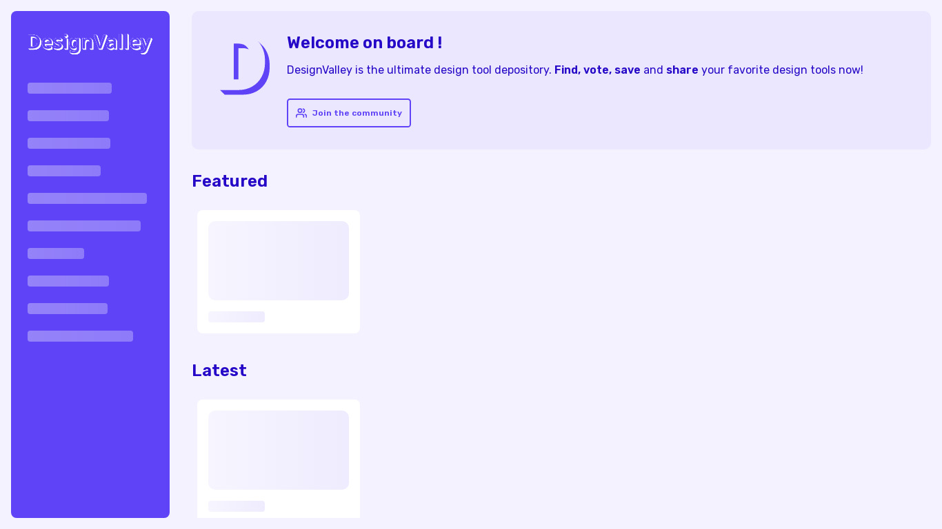DesignValley Landing page