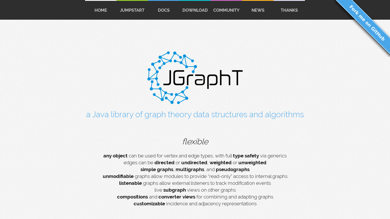 JGraphT Landing page