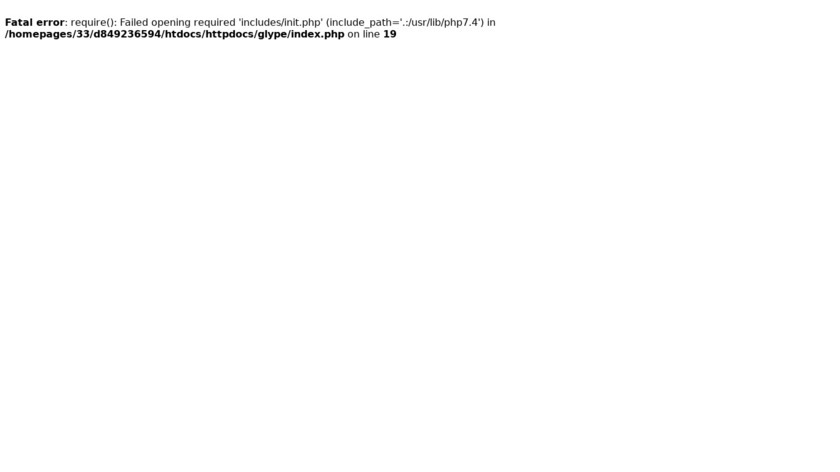 Glype Landing Page