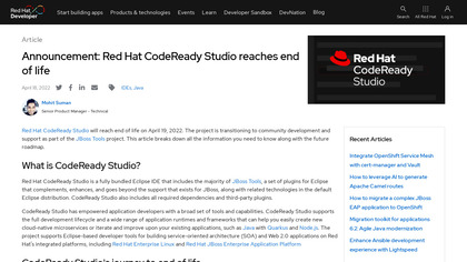 Red Hat CodeReady Studio image