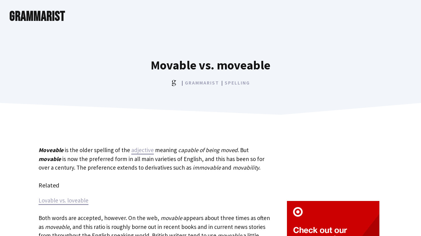 Moveable Landing page
