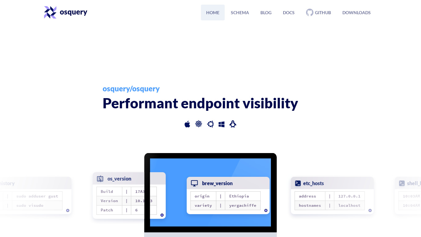 osquery Landing page