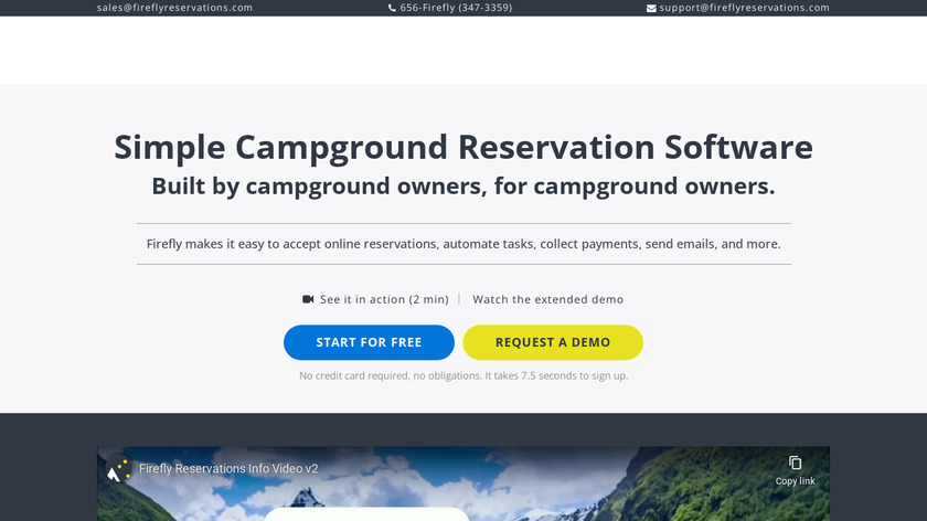 Firefly Reservations Landing Page