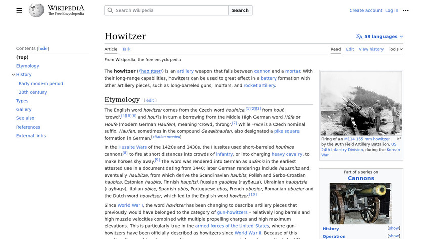 Howitzer Landing Page