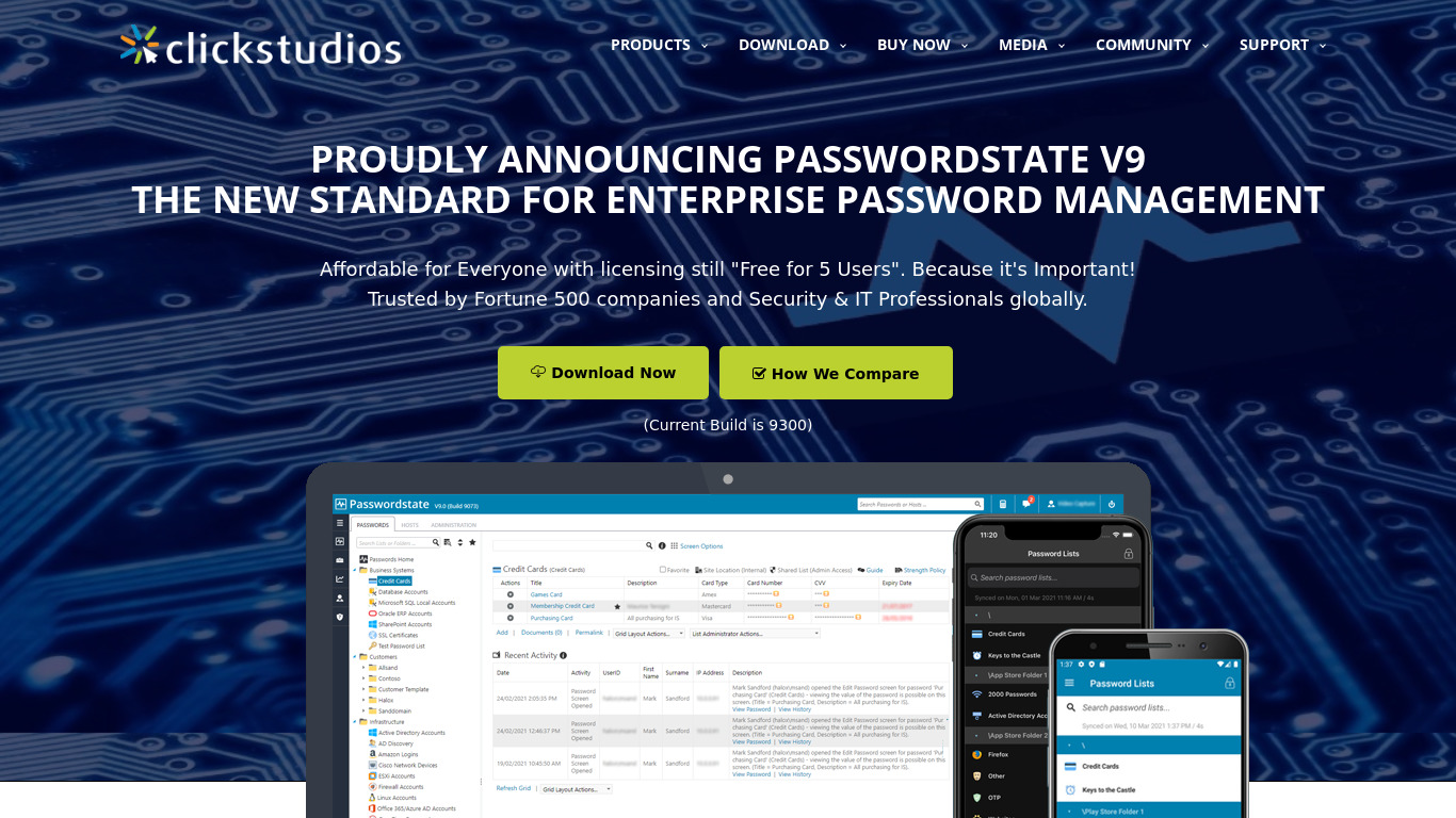 Passwordstate Landing page