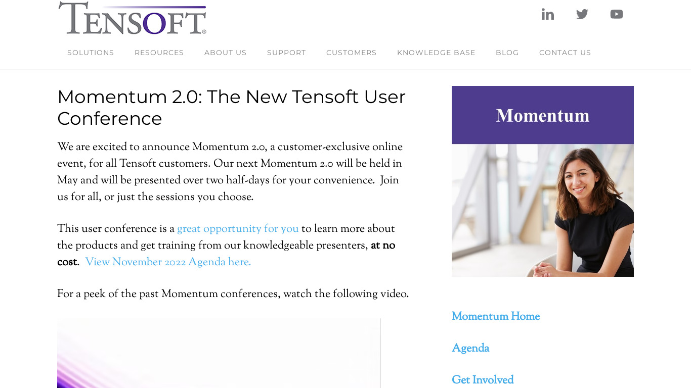 Tensoft SemiOps Landing page